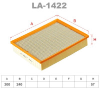 как выглядит lynxauto фильтр воздушный la1422 на фото
